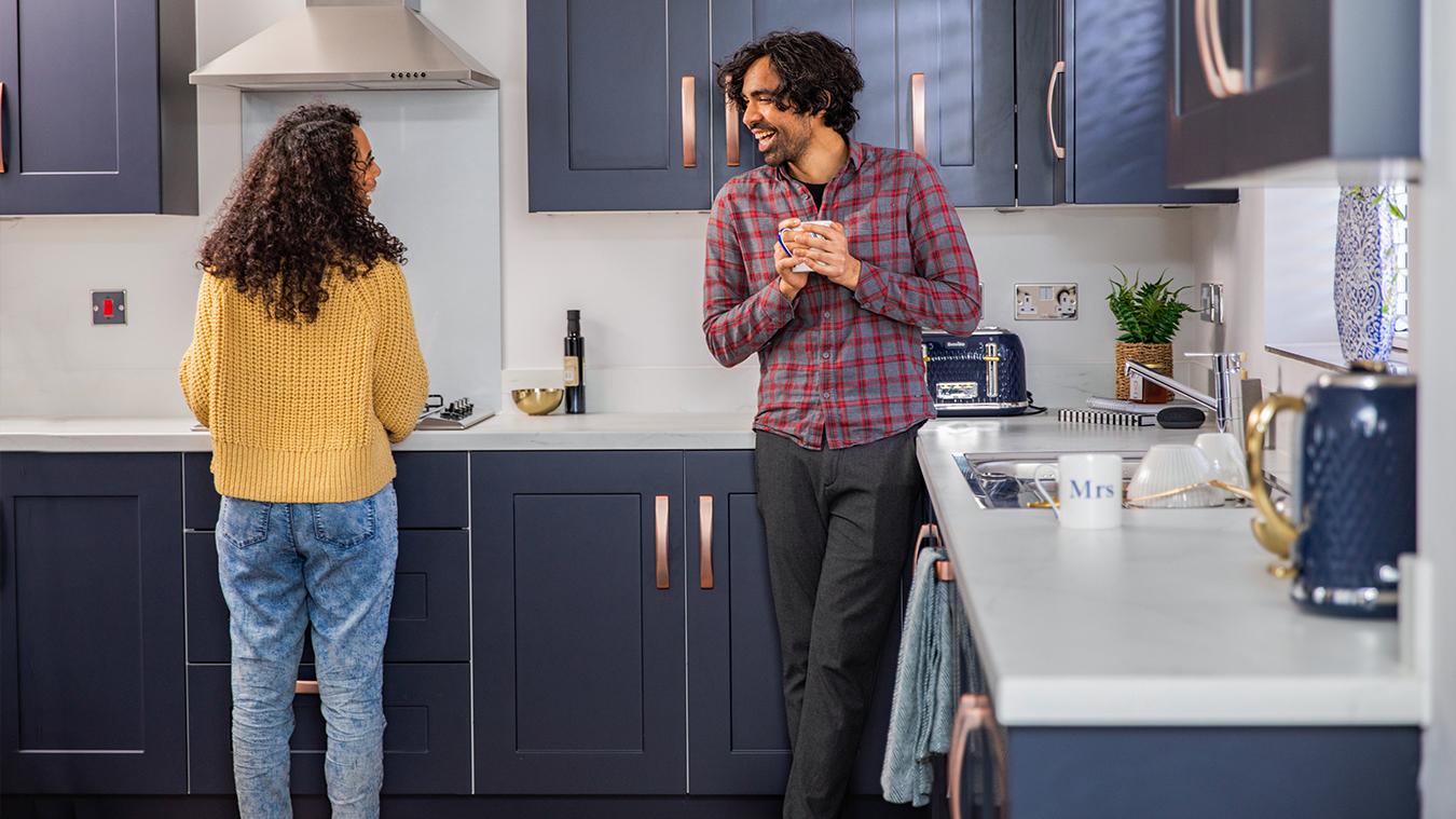 Couple in kitchen