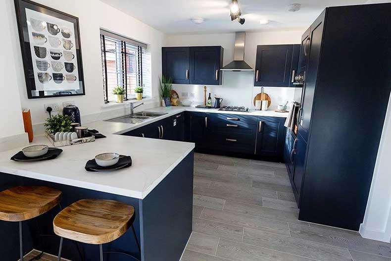 Tilia Homes dark blue kitchen image