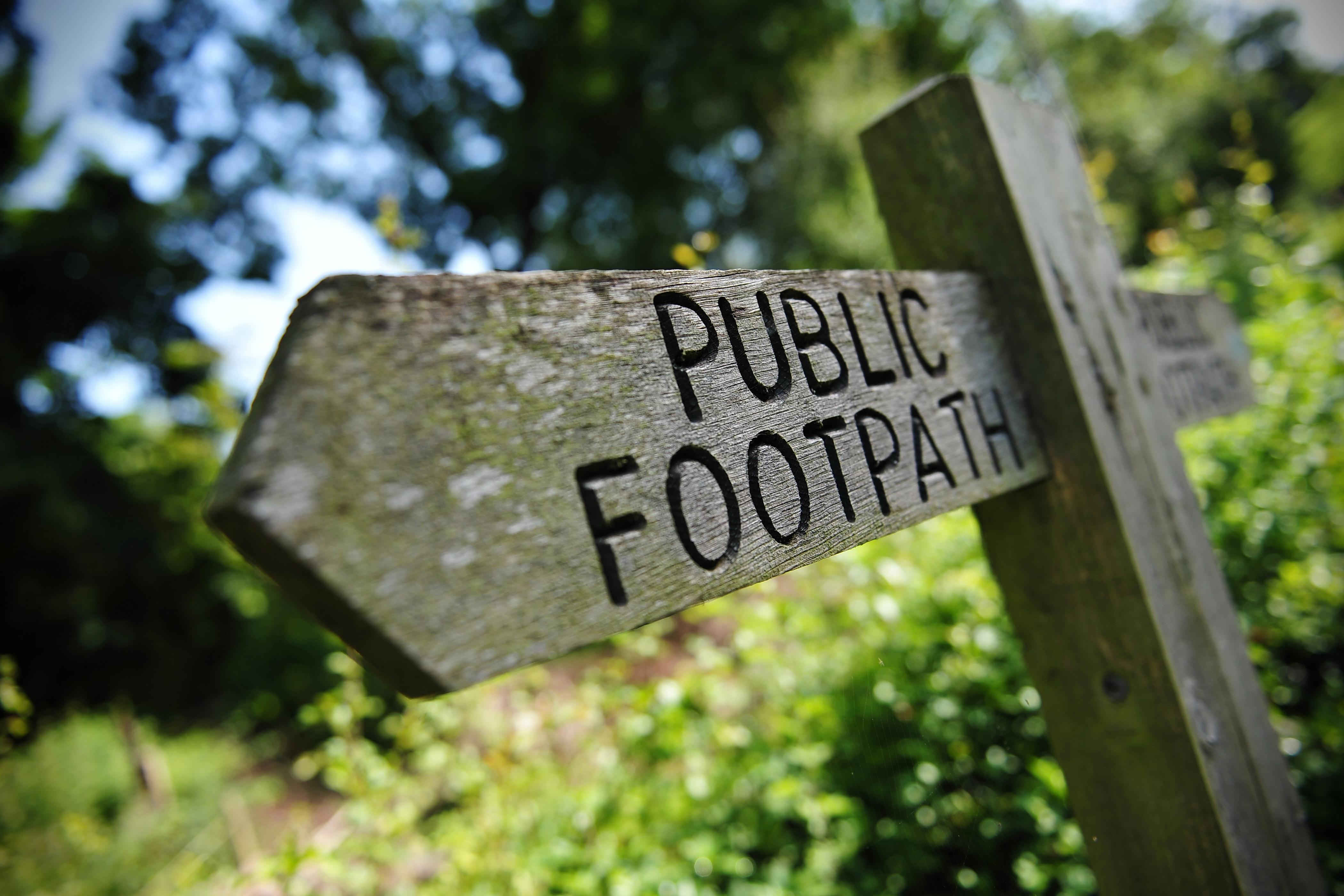 public footpath sign