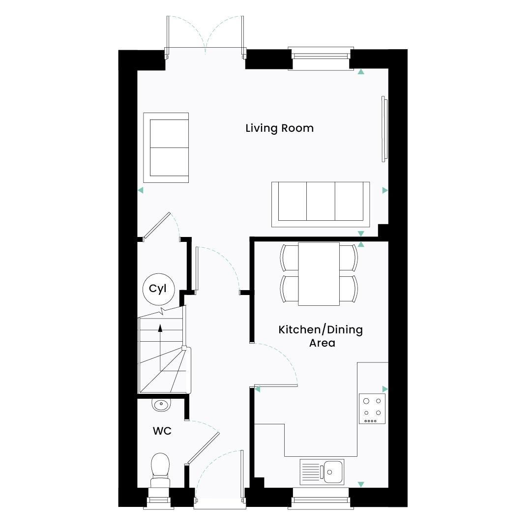 Hartwood - Greenway view - GF